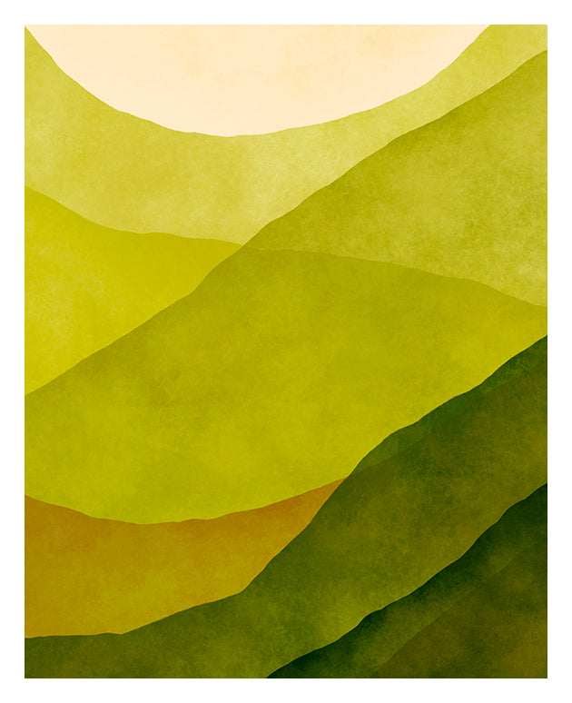 Abstract Fine Art Print - Watercolor Mountain #9