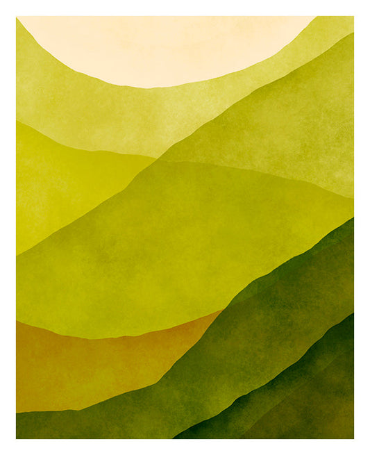 Abstract Fine Art Print - Watercolor Mountain #9
