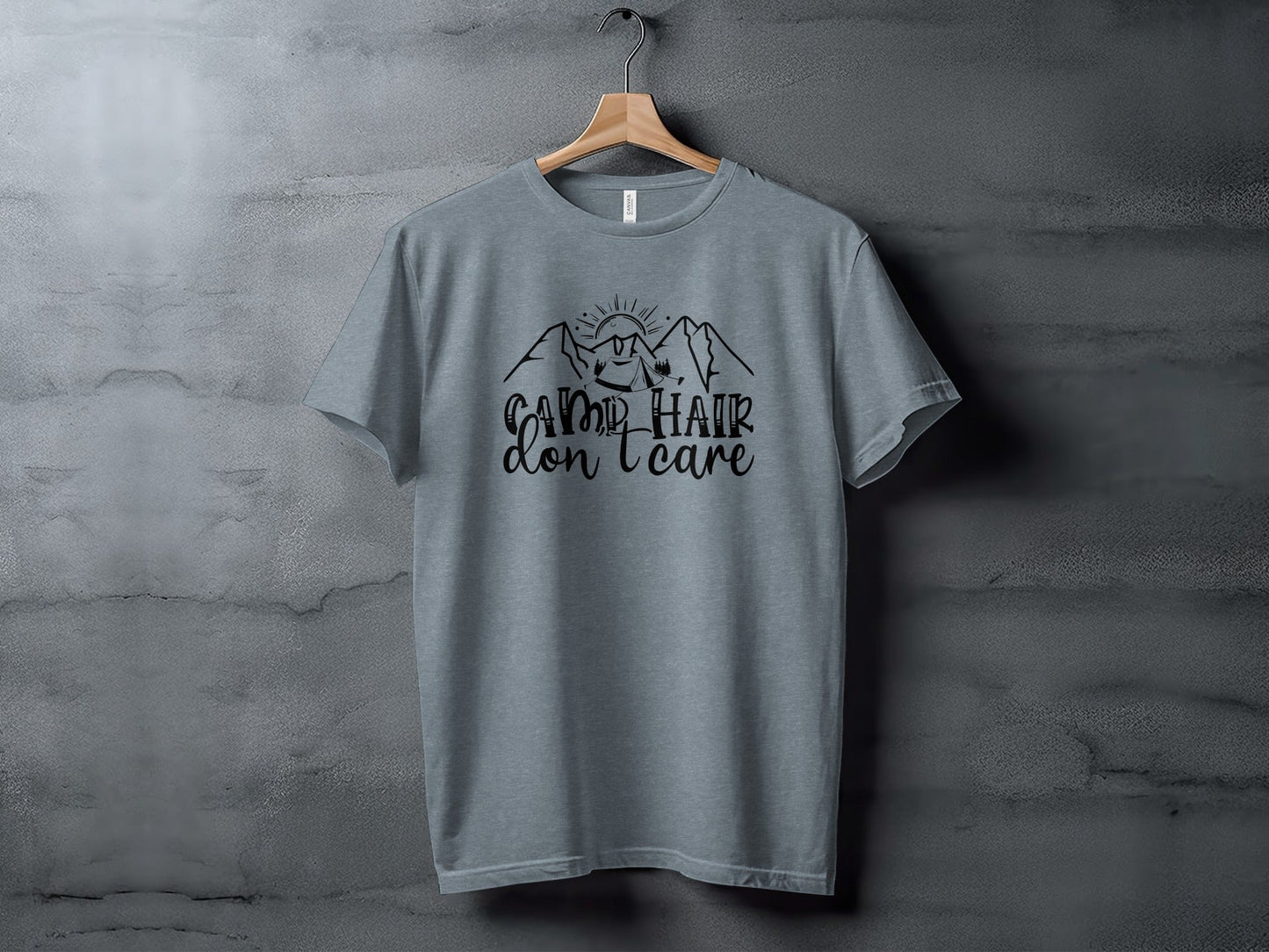 Camp Hair Don't Care Mountain Adventure T-Shirt