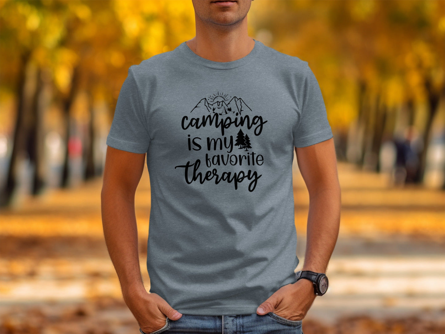 Camping Is My Favorite Therapy Camping Lovers T-Shirt