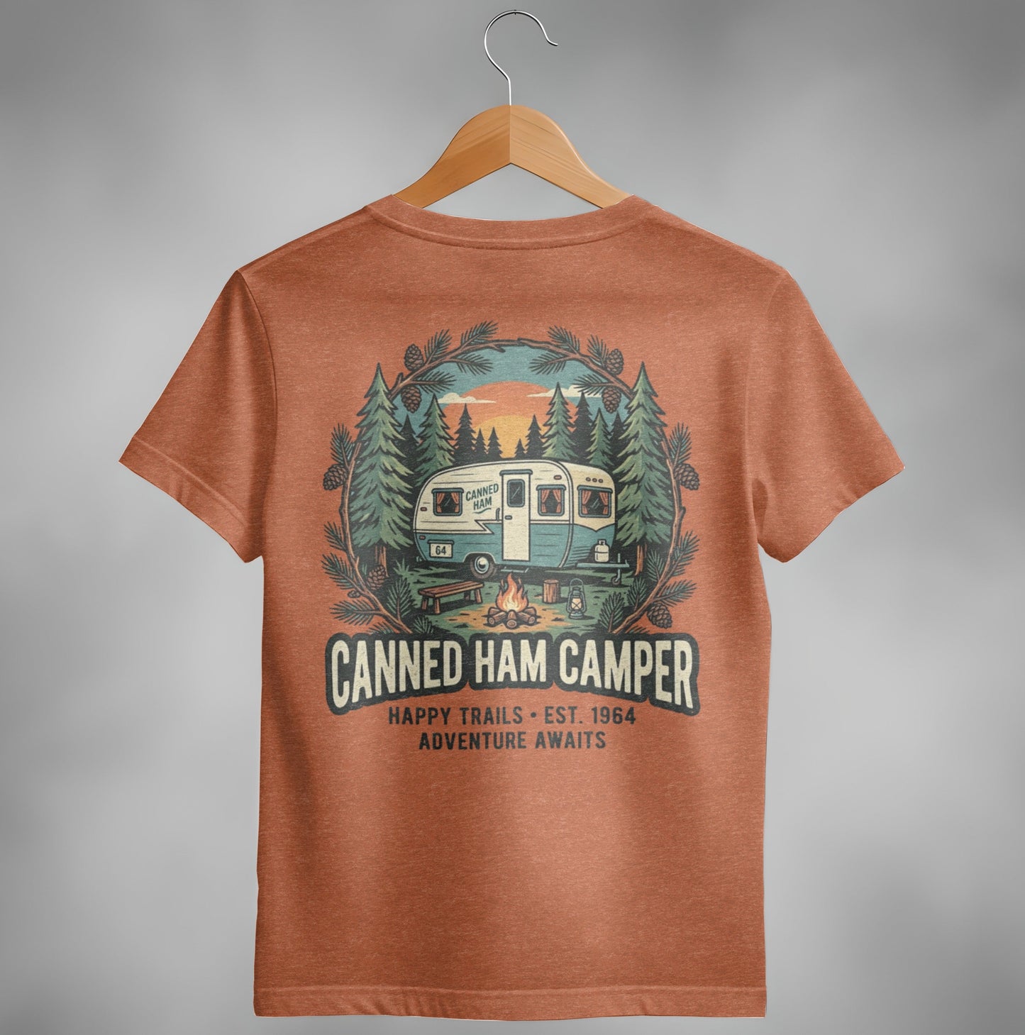 Happy Trails Canned Ham Camper T-Shirt