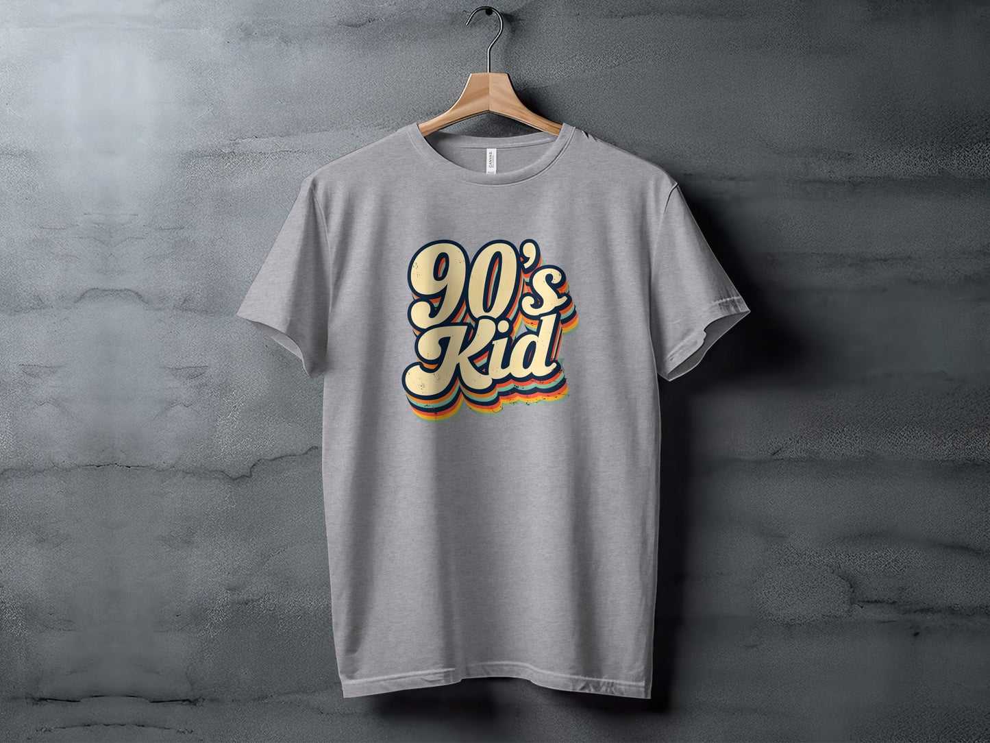 Retro 90s Kid Layered Text Design Trendy Cool Style T-Shirt