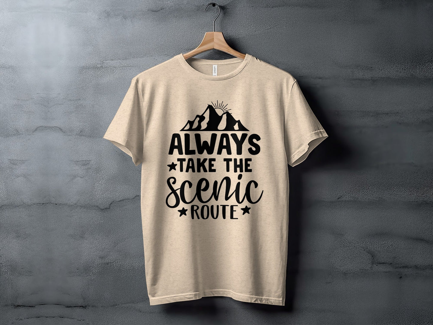 Always Take The Scenic Route With Mountains T-Shirt