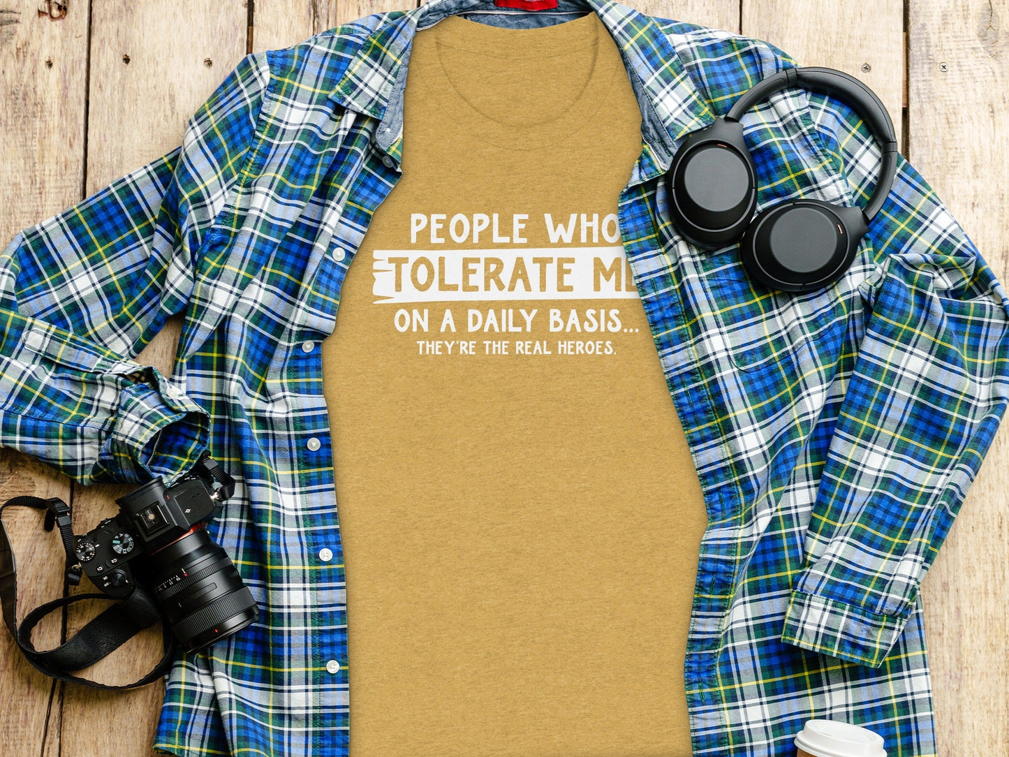 People Who Tolerate Me Funny Heroes Novelty Statement T-Shirt