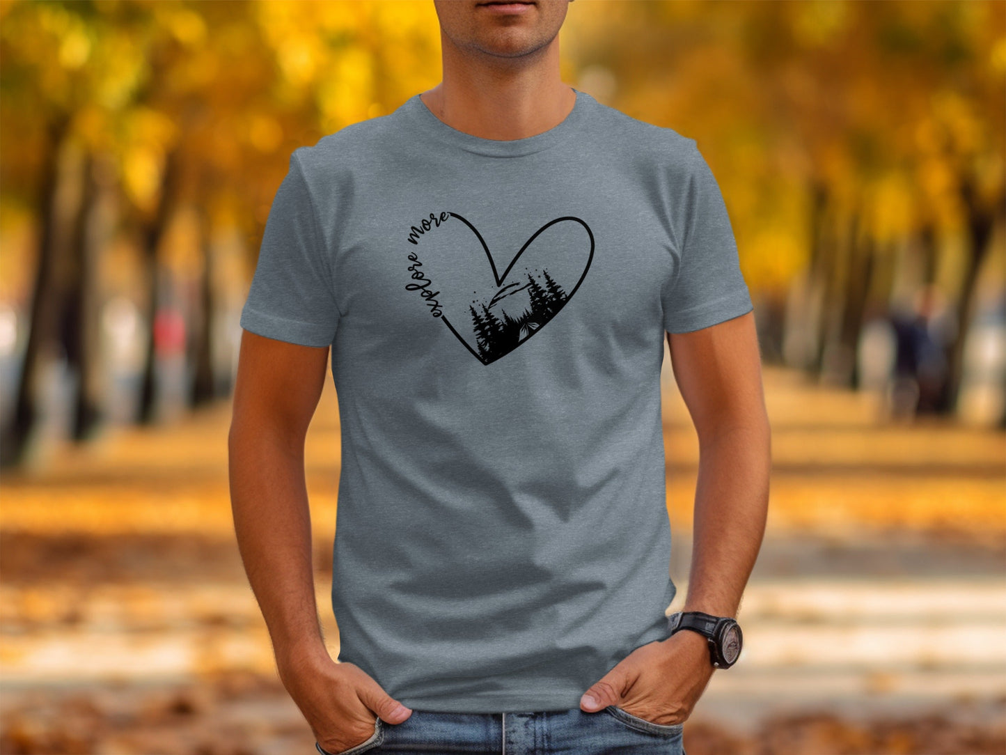 Explore More In Nature Heart Forest Camping T-Shirt