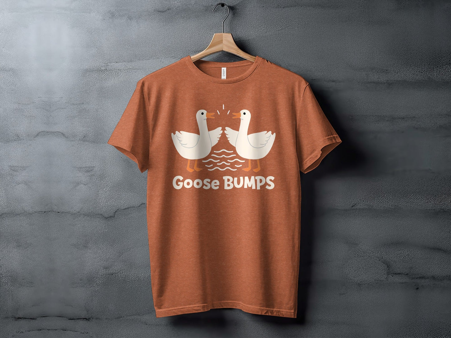 Goose BUMPS Funny Animal Cartoon Design Graphic T-Shirt