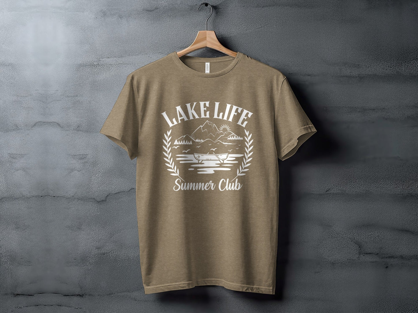 Lake Life Summer Club Boat Sunset Design Great Gift T-Shirt
