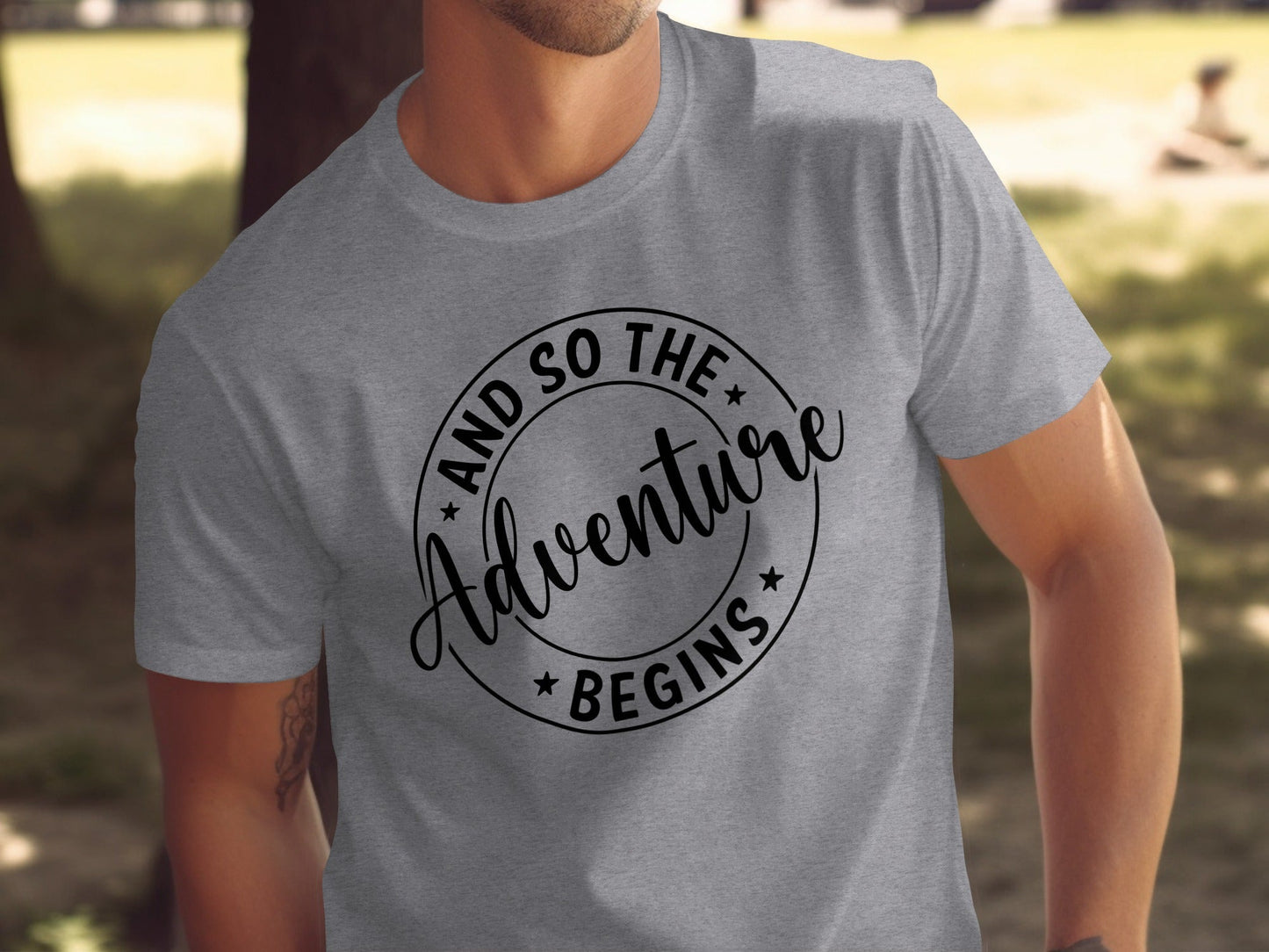 And So The Adventure Begins Circle Graphic T-Shirt