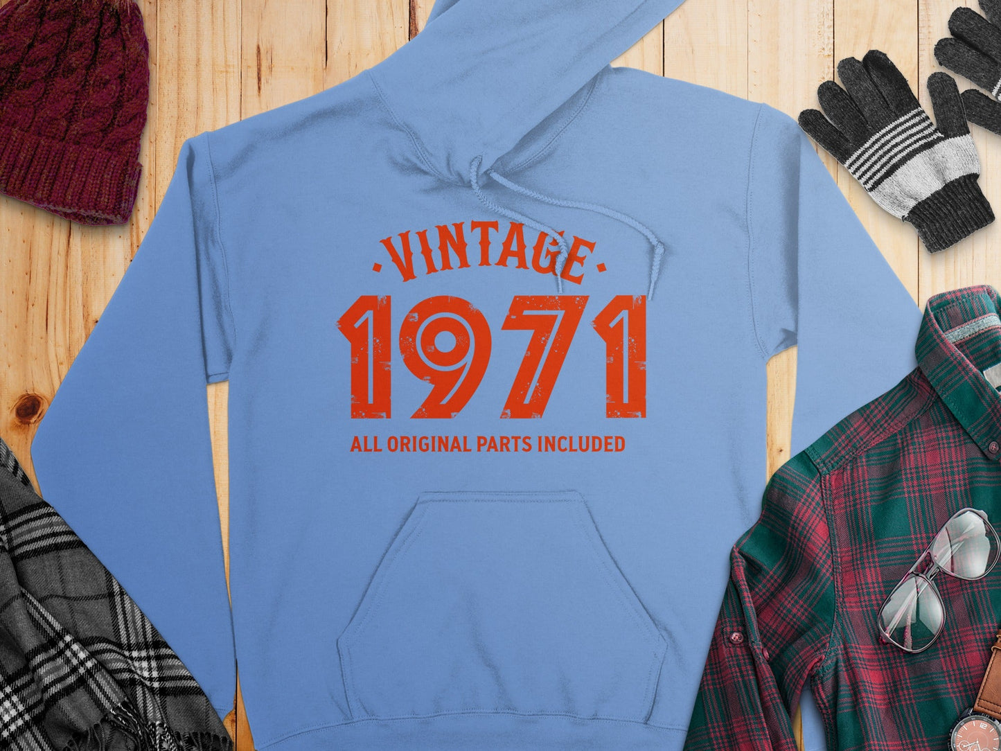 Vintage All Original Parts Included 1971 Birthday Hoodie