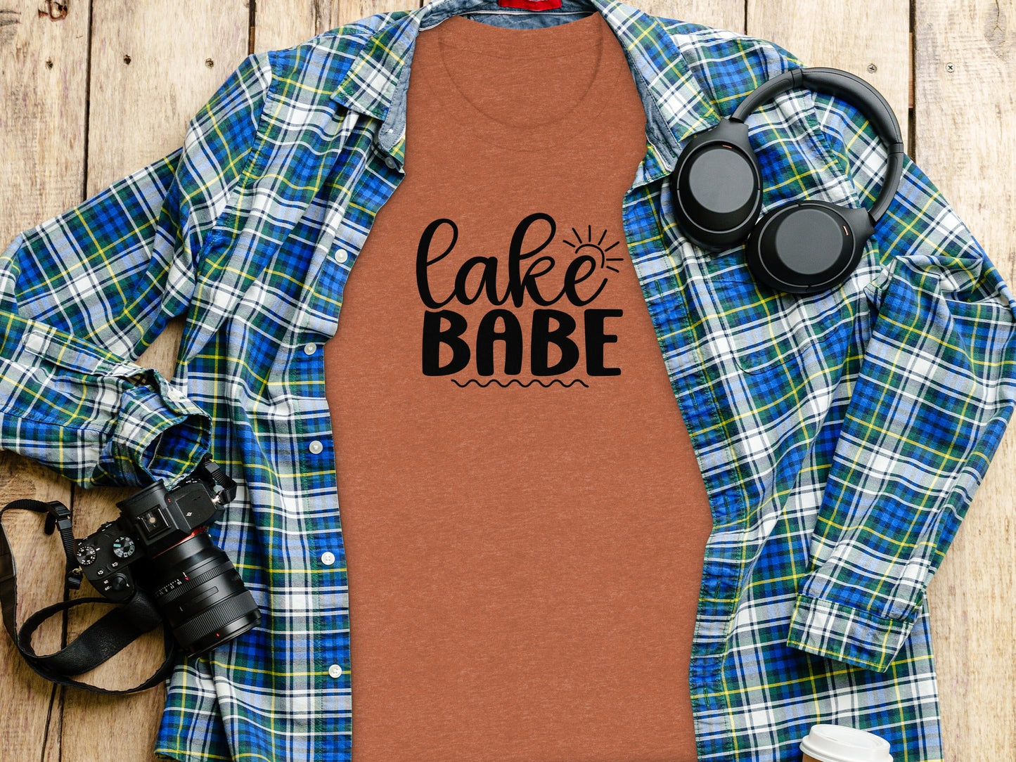 Lake Babe with Sun Design Fun Summer Vacation T-Shirt