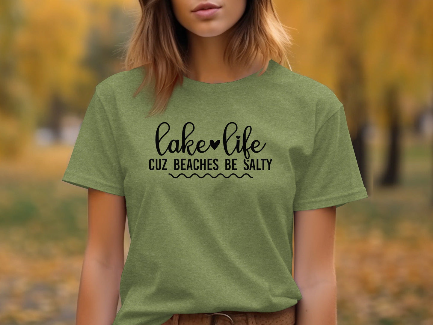 Lake Life Cuz Beaches Be Salty Slogan T-Shirt