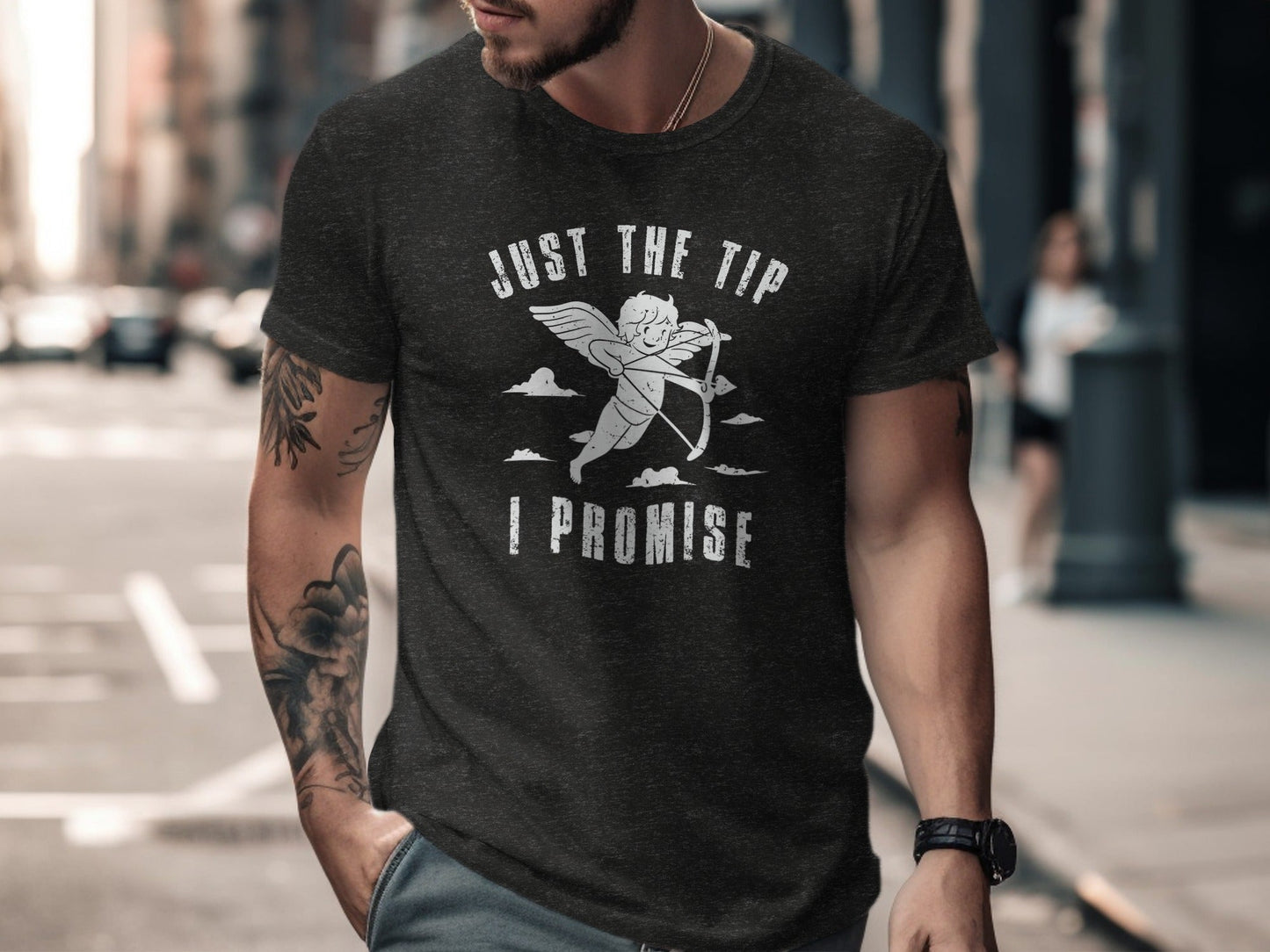 Just The Tip Funny Valentine Cupid I Promise T-Shirt