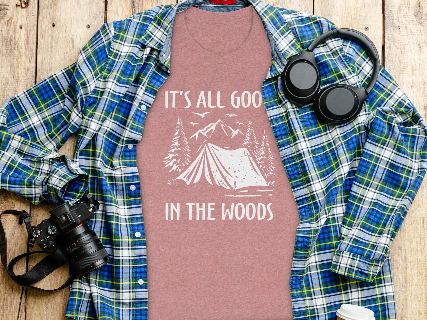 Its All Good In The Woods Camping Graphic Art T-Shirt