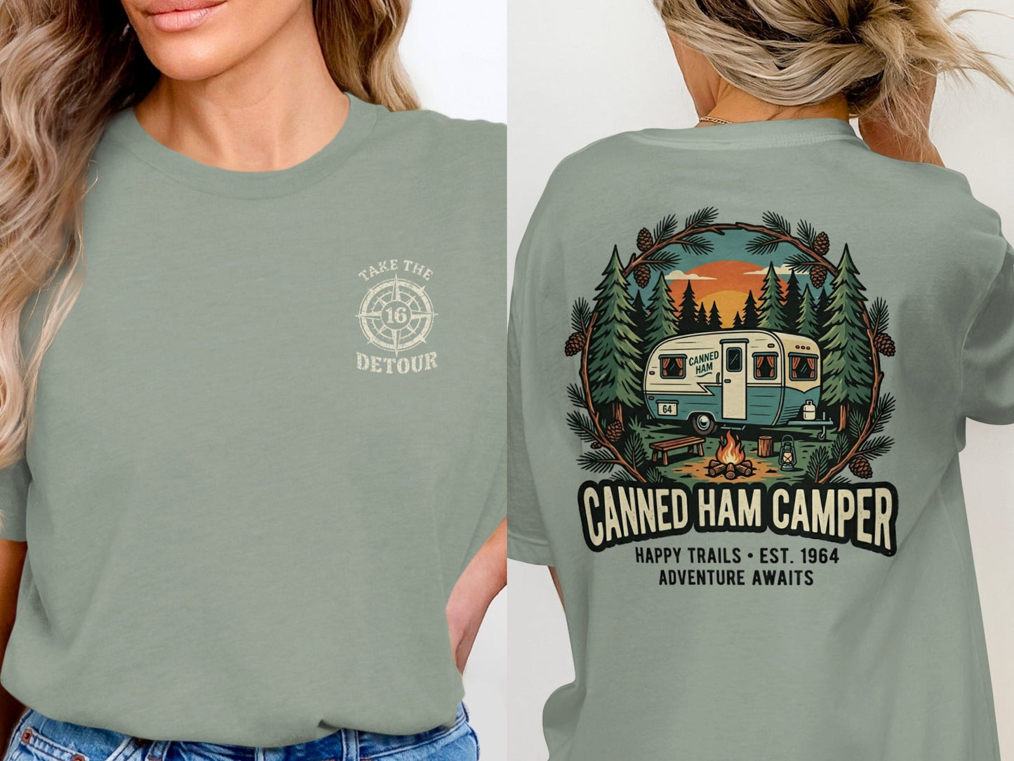 Happy Trails Canned Ham Camper T-Shirt