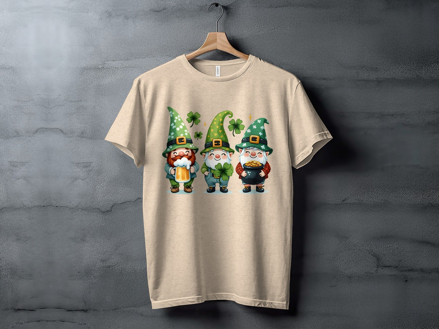 Lucky Gnome T-Shirts, St Patricks Day Shirt, Irish Gnome Shirt, Shamrock Shirt, St Paddys Day Apparel, Cute Gnomes T-Shirt