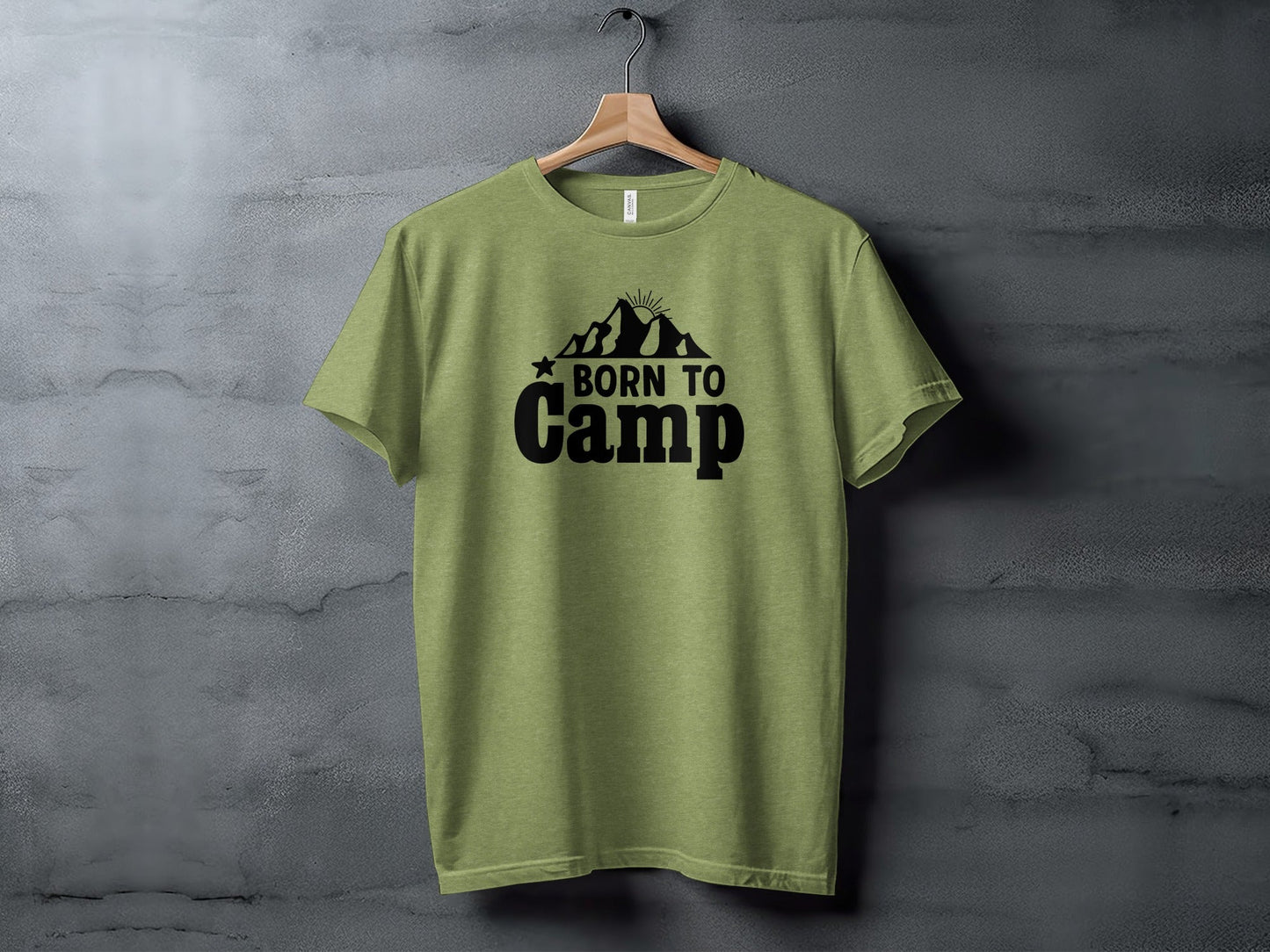 Born To Camp Mountain Design Adventure Awaits T-Shirt