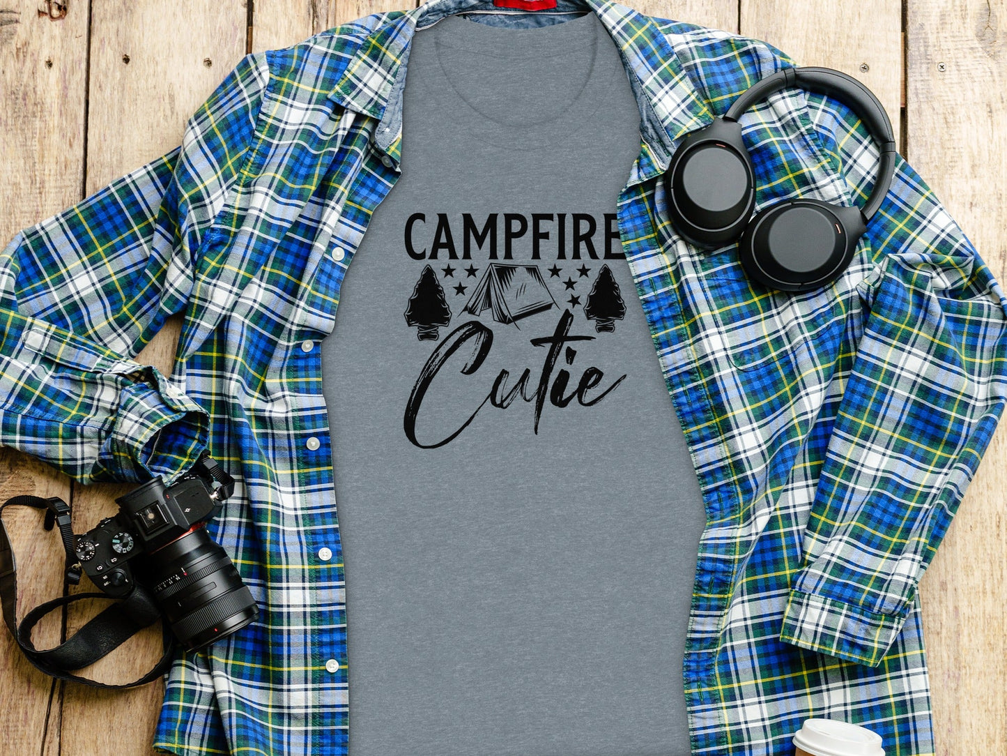 Campfire Cutie Tent Arrowheads Stars T-Shirt