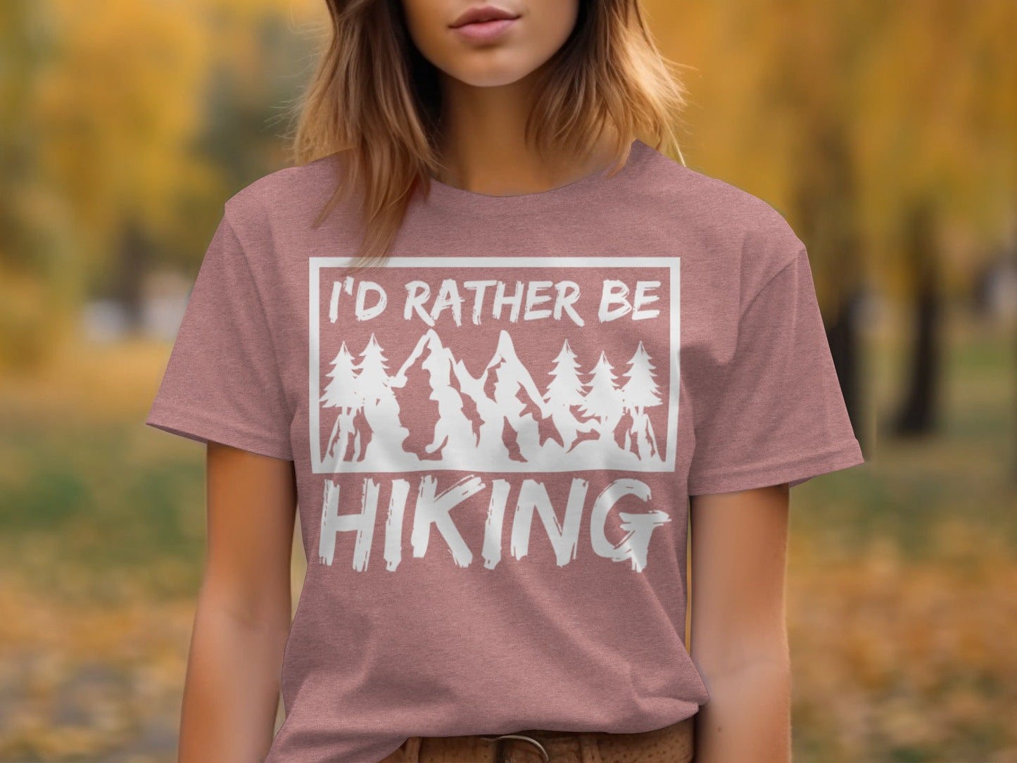 I would rather be Hiking outdoors Mountain T-Shirt