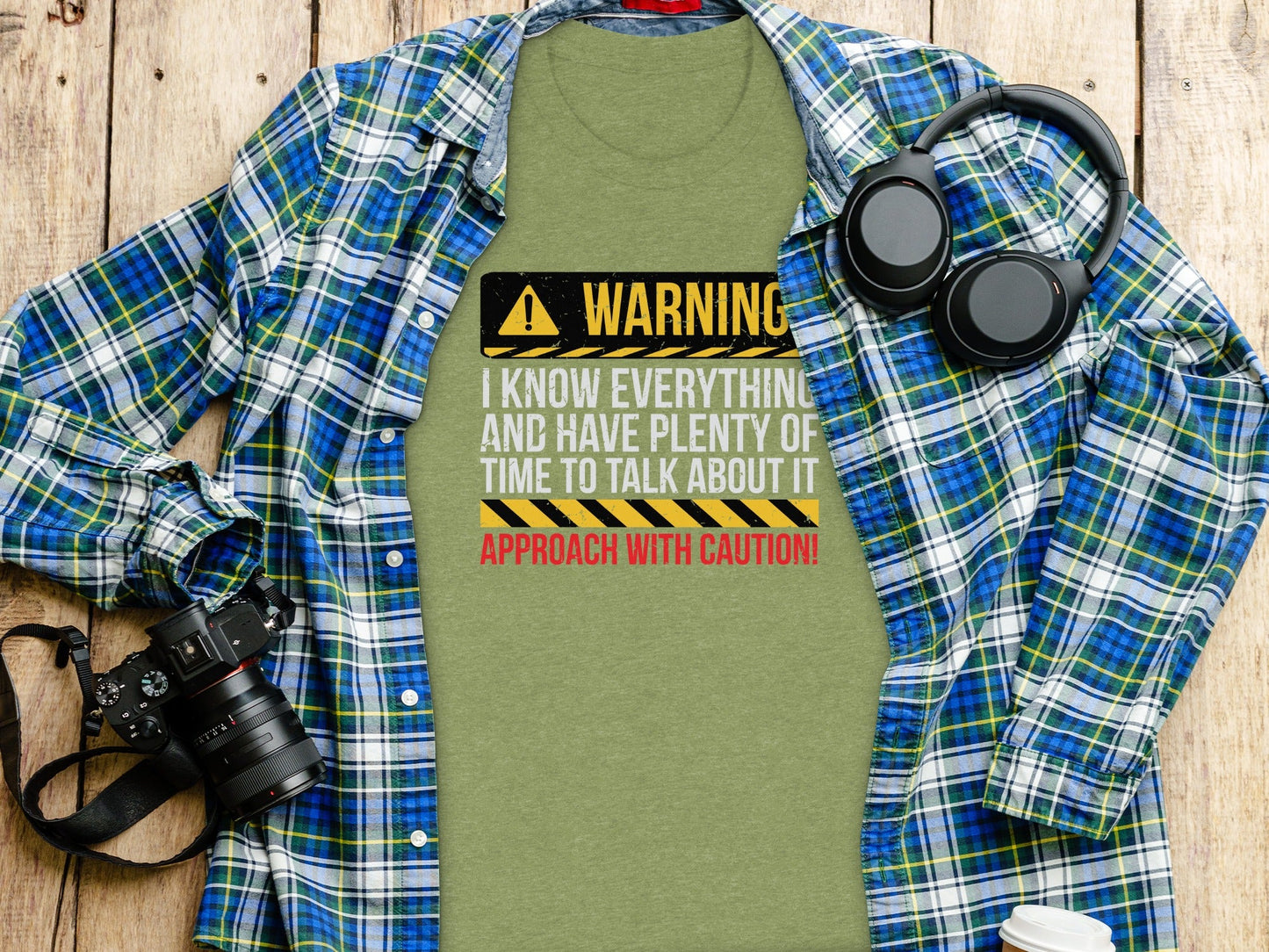 Warning I Know Everything Funny Statement Graphic T-Shirt