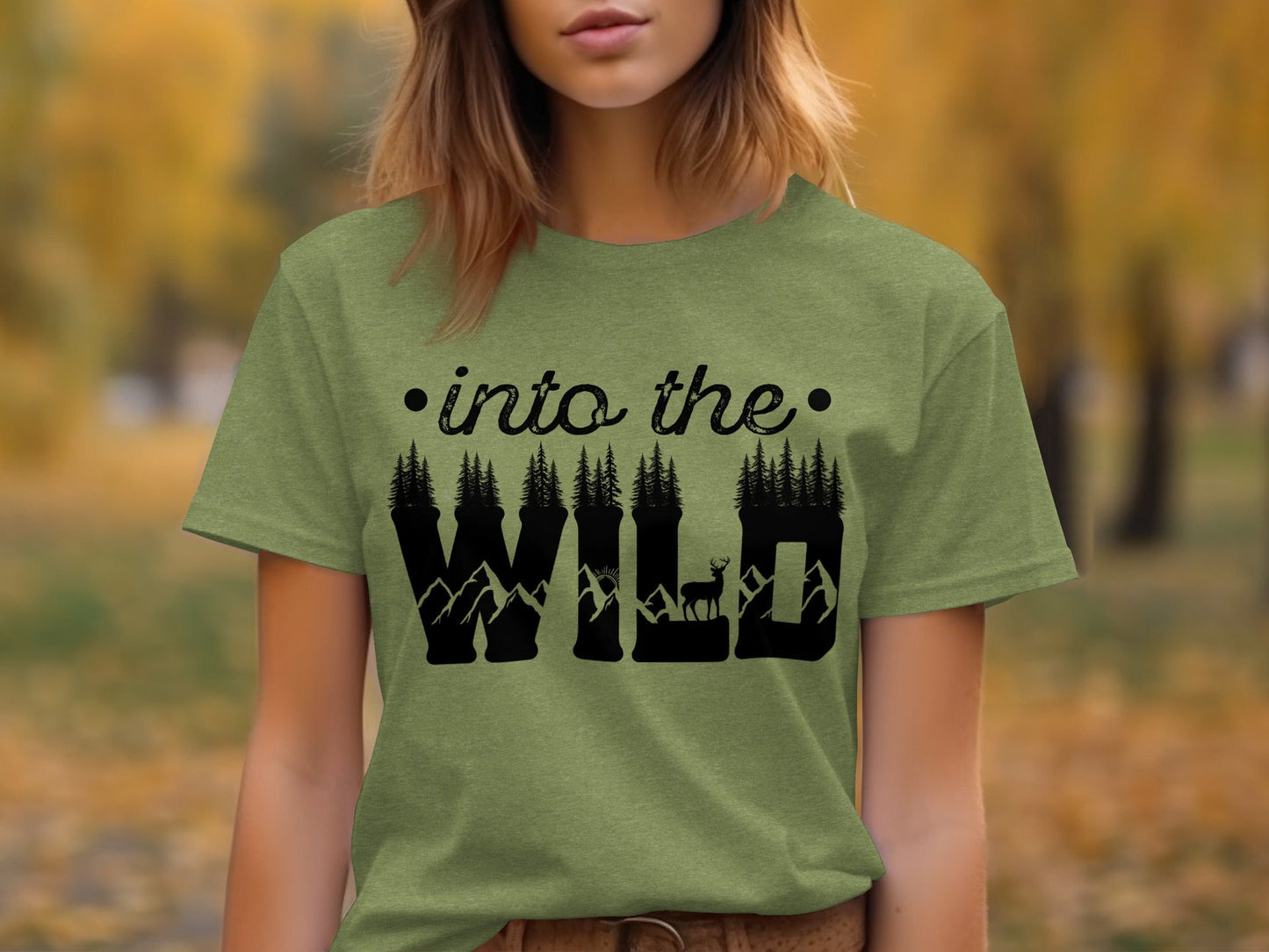 Into The Wild Outdoor Adventure Nature Inspired Graphic T-Shirt