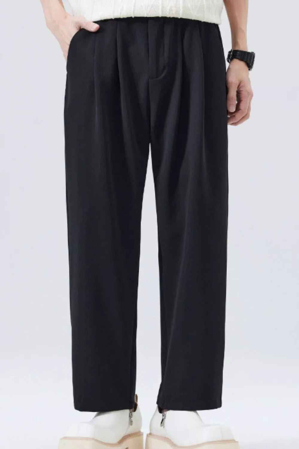 Men's Full Size Wide-Leg Casual Pants Plus Size