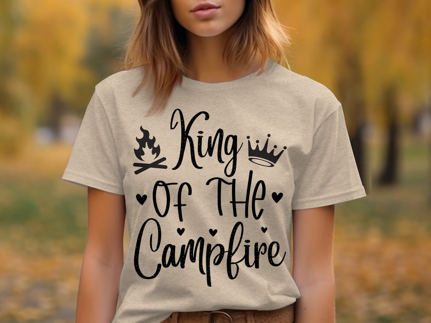 King Of The Campfire With Campfire and Crown T-Shirt