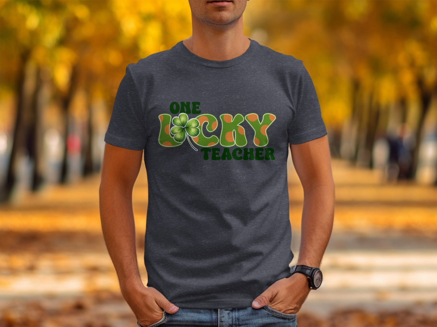 One Lucky Teacher T-Shirts, St Patricks Day Teacher Shirts, Shamrock T-Shirts, Teacher Gifts, Teacher Appreciate T-Shirts, Gifts for Teacher