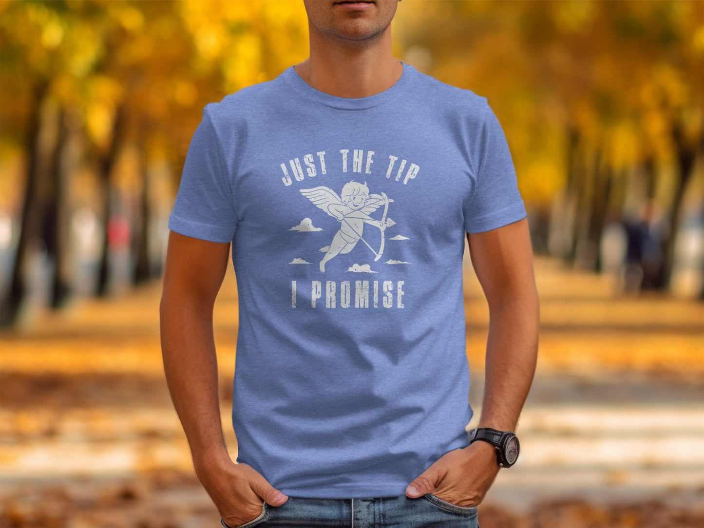 Just The Tip Funny Valentine Cupid I Promise T-Shirt
