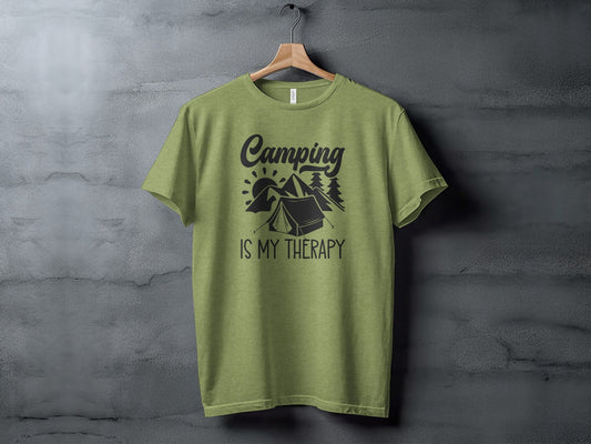 Camping Is My Therapy Nature Lover Outdoor Camping T-Shirt