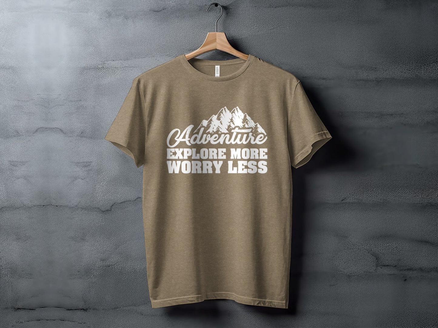 Adventure Explore More Worry Less Mountain Graphic T-Shirt