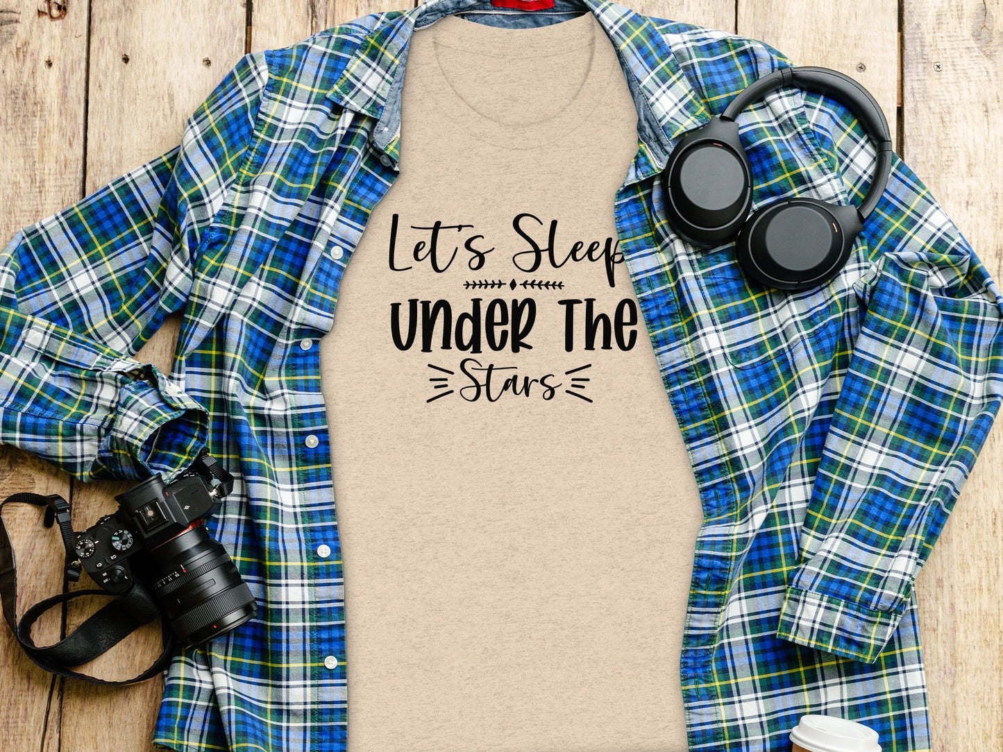 Let Us Sleep Under The Stars Fun Graphic T-Shirt