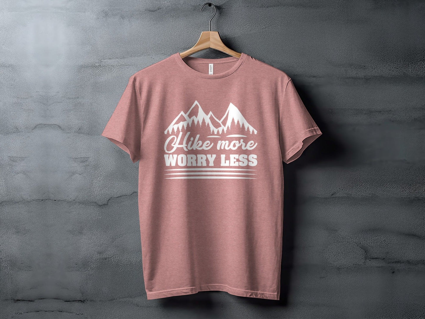 Hike More Worry Less Mountain Graphic Adventure T-Shirt