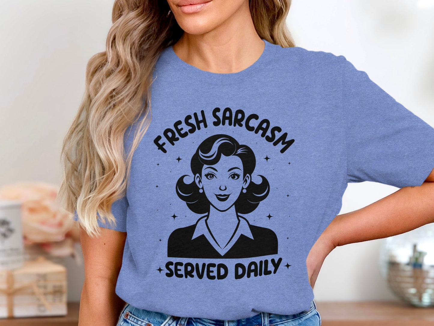Fresh Sarcasm Served Daily Sarcastic Woman Graphic T-Shirt