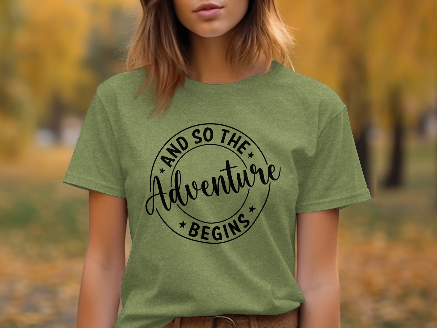 And So The Adventure Begins Circle Graphic T-Shirt