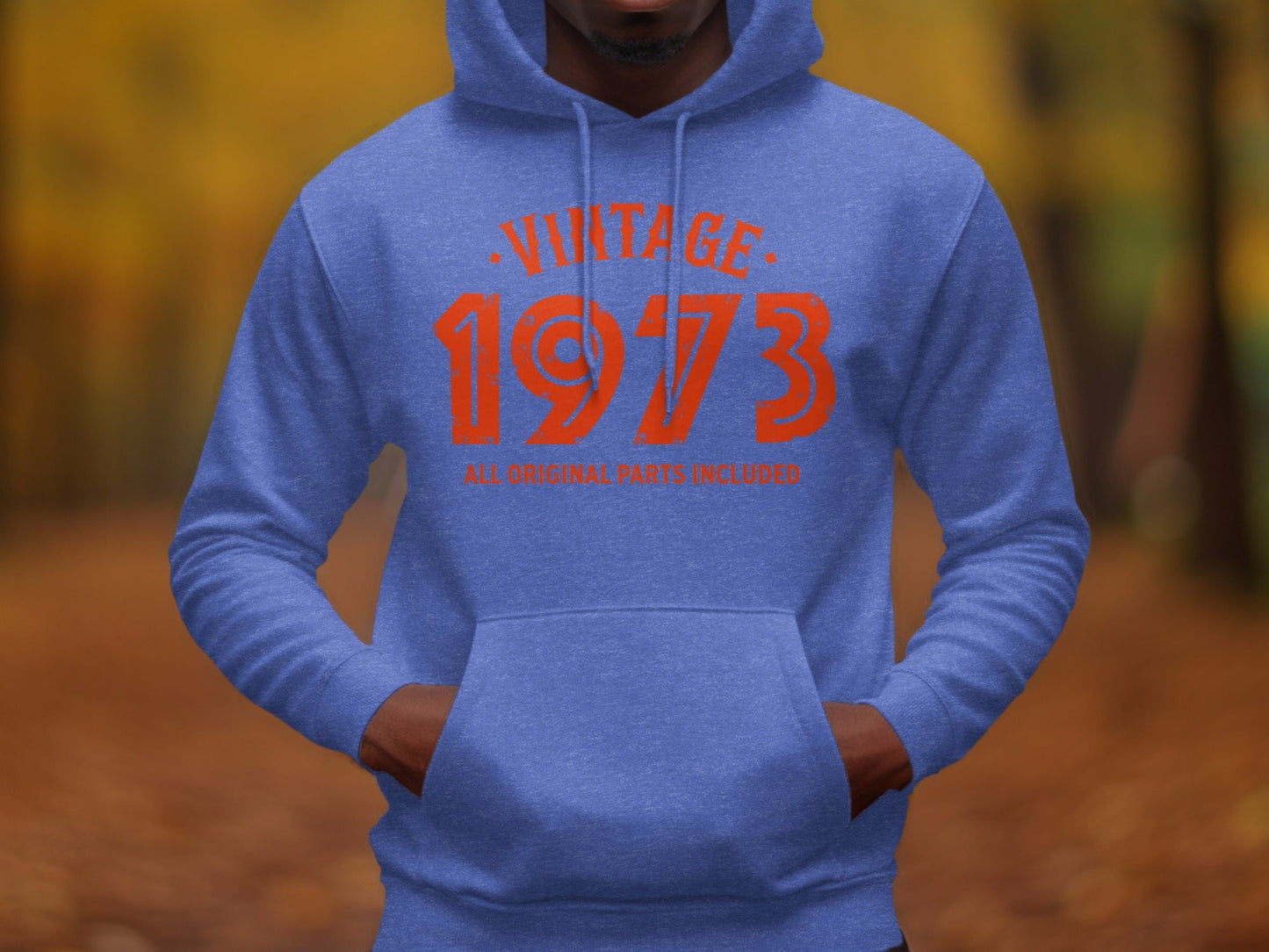 Vintage 1973 All Original Parts Included Graphic Design Hoodie