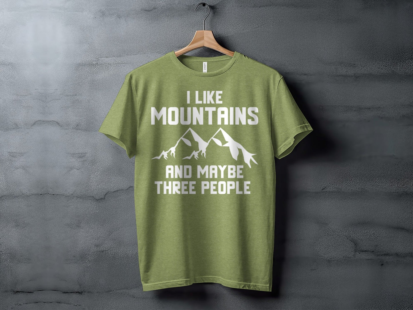 I Like Mountains And Maybe Three People Funny T-Shirt