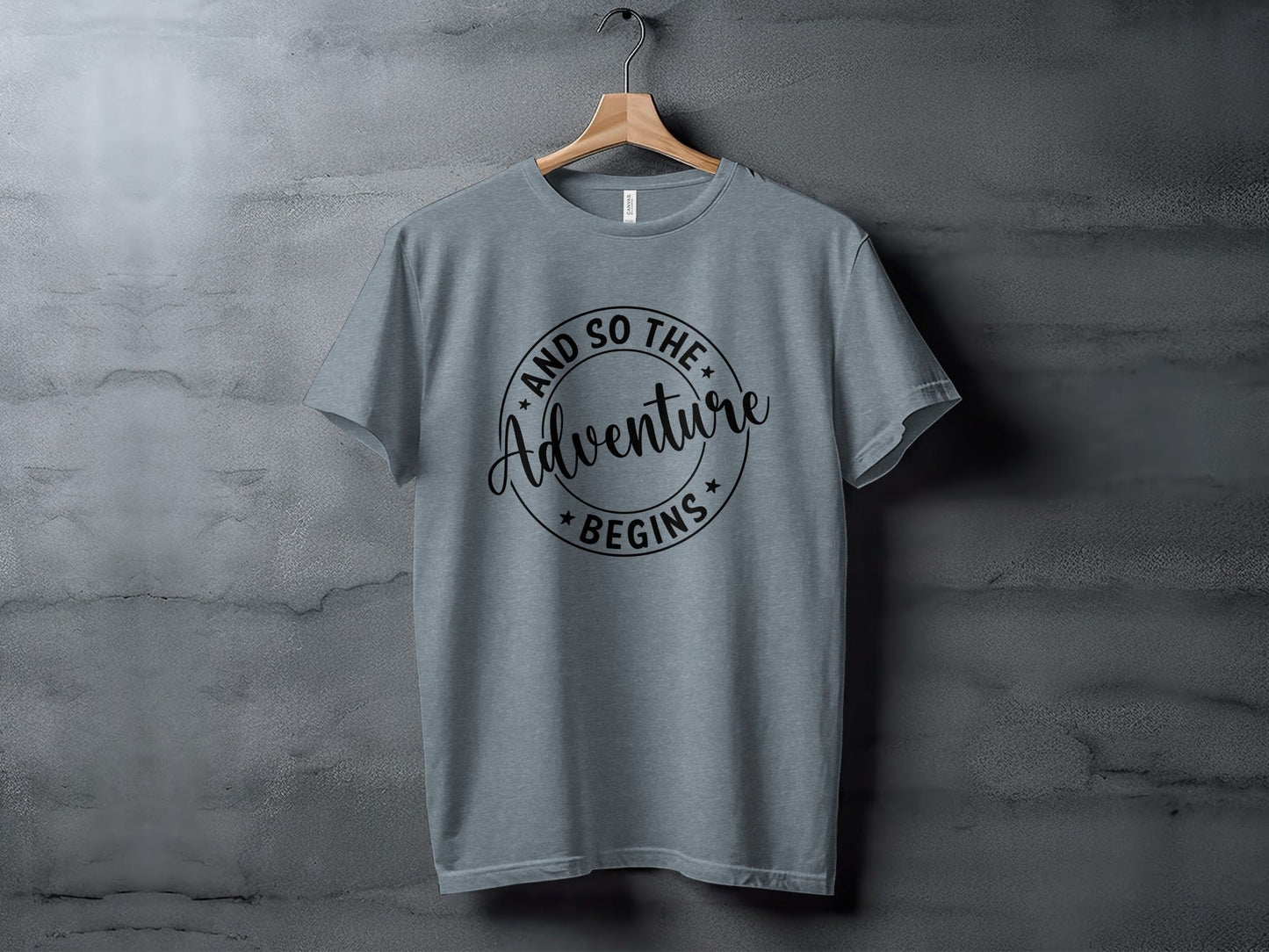 And So The Adventure Begins Circle Graphic T-Shirt