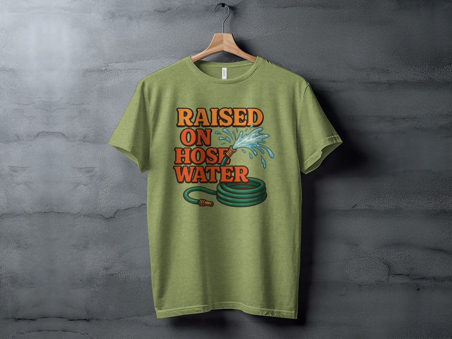Raised On Hose Water Graphic Design Retro Style T-Shirt