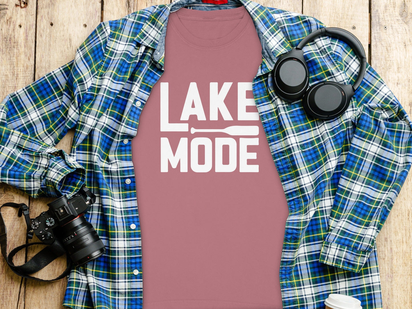Lake Mode Paddle Graphic for Relaxation Long Sleeve T-Shirt