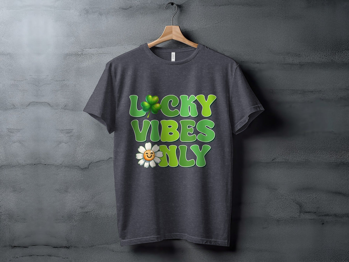 Lucky Vibes Only T-Shirts, Saint Patricks Day Shirt, Clover Shirt, Shamrock Shirt, Flower Shirt, Trendy Shirts