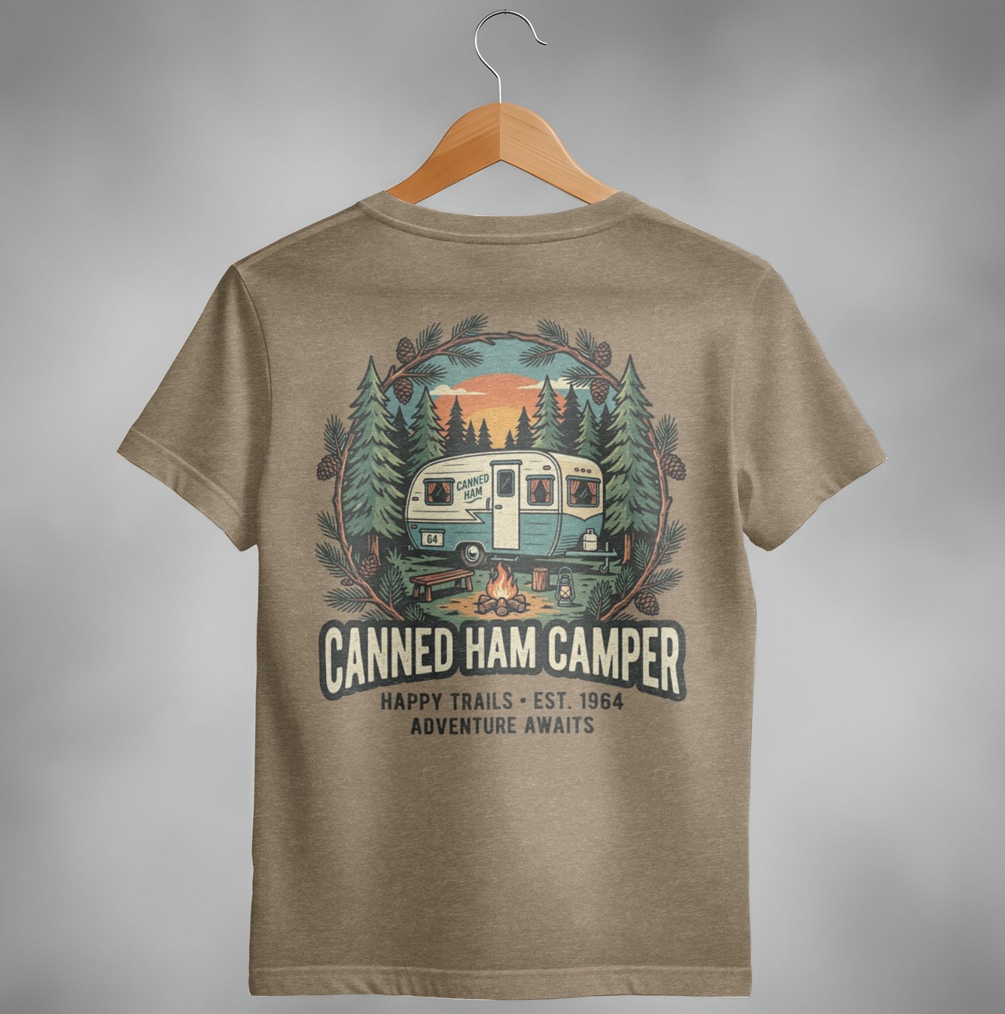 Happy Trails Canned Ham Camper T-Shirt