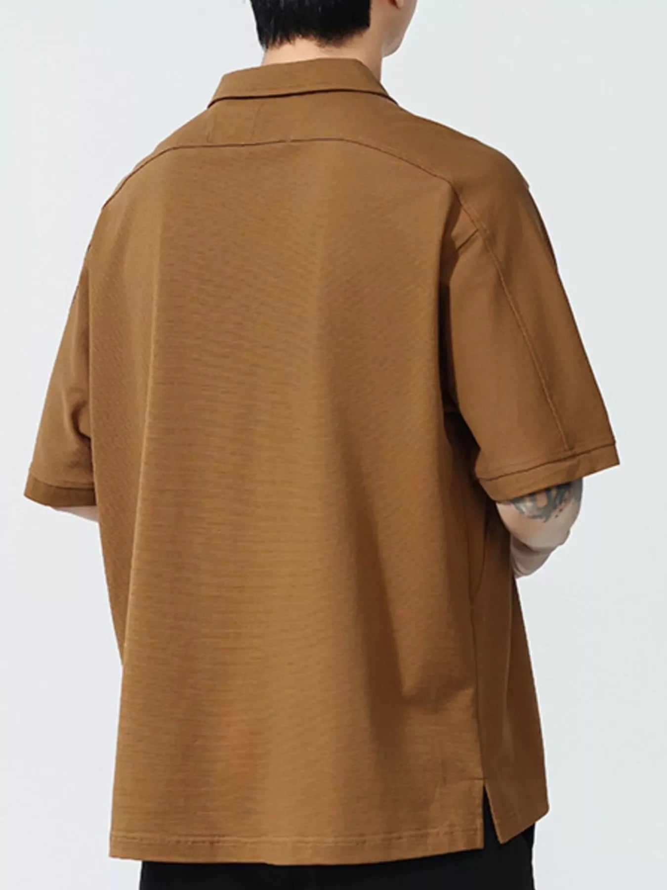 Men's Plus Size Casual Half Sleeve Loose Fit Polo