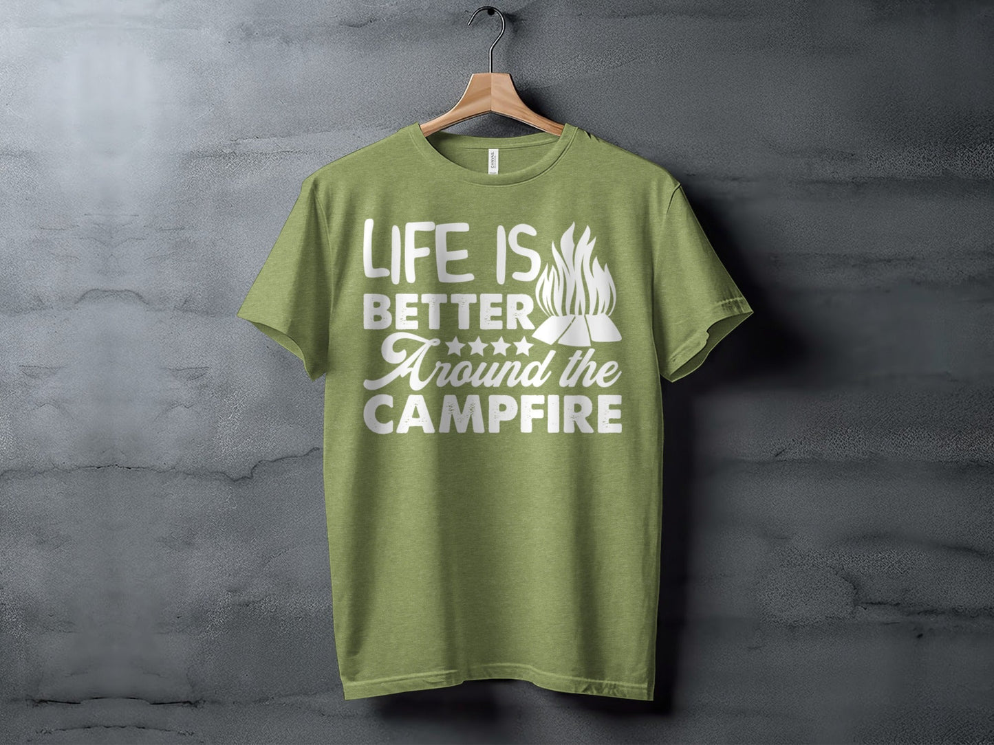 Life Is Better Around The Campfire Graphic Print T-Shirt