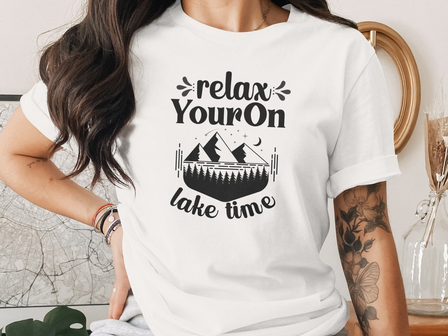 Relax Your On Lake Time Camping Outdoors Nature T-Shirt
