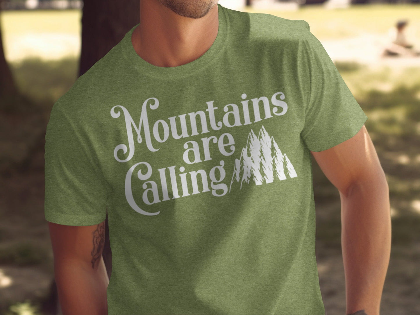 Mountains Are Calling And I Must Go Graphic Design T-Shirt