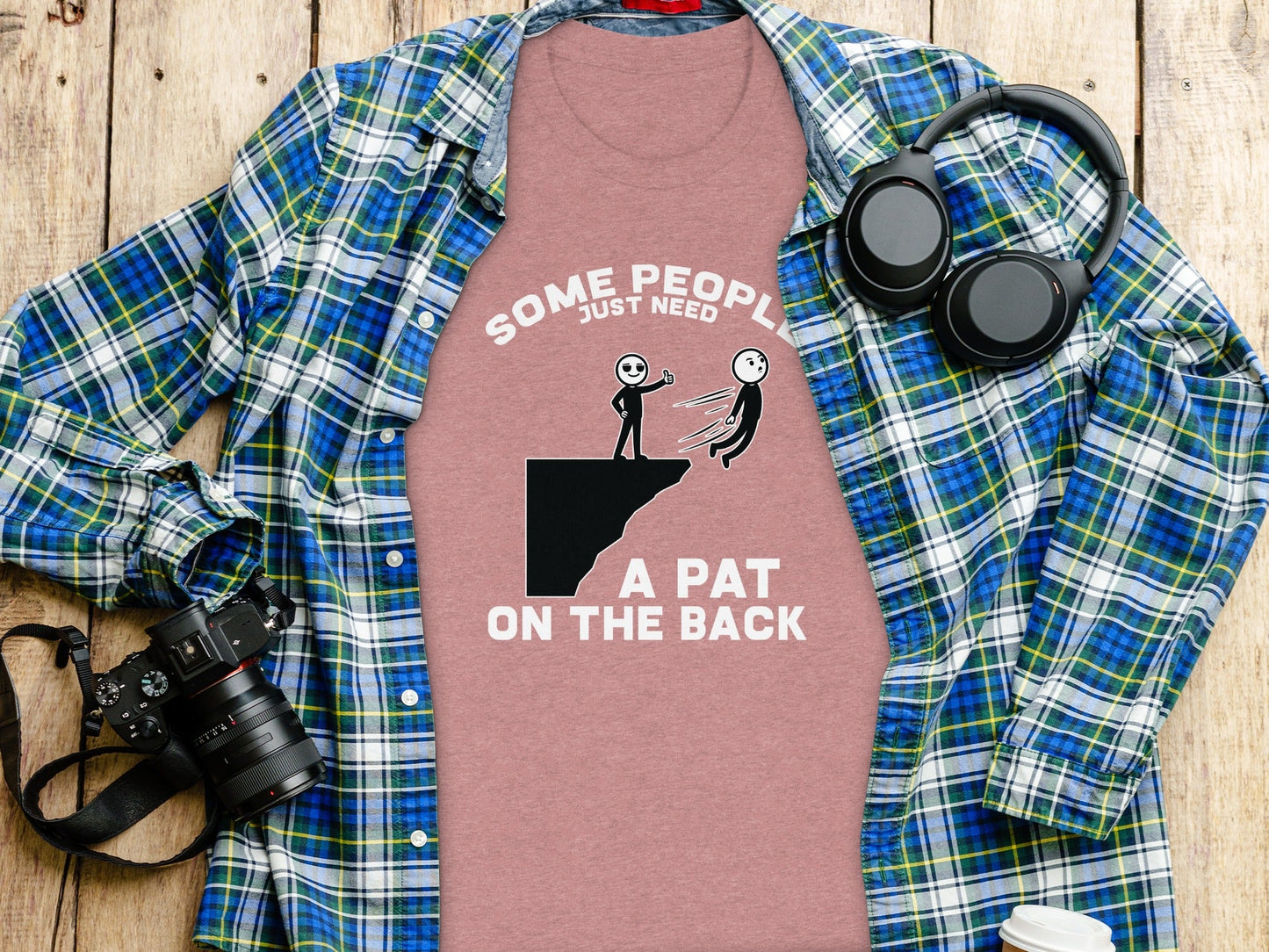 Thumbs Up Before The Fall Funny Stick Figure Art T-Shirt