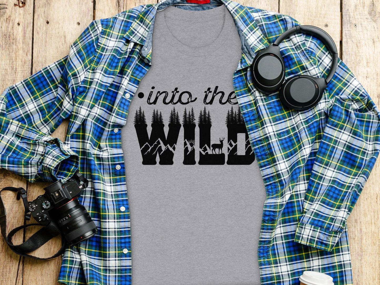 Into The Wild Outdoor Adventure Nature Inspired Graphic T-Shirt