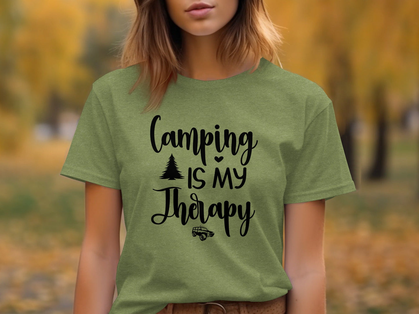 Camping Is My Therapy Vacation Trip Fun Outdoors T-Shirt