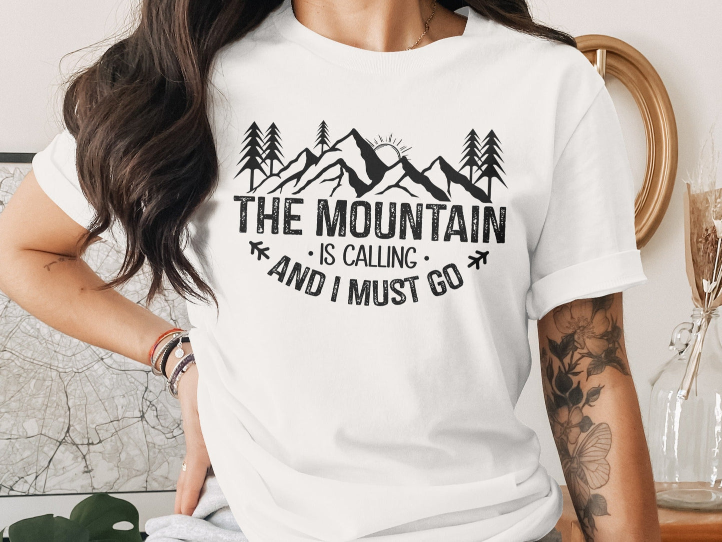 The Mountain Is Calling And I Must Go Great Outdoors T-Shirt