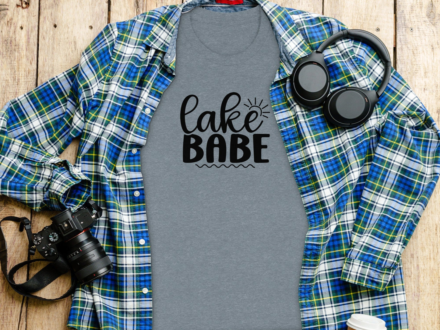 Lake Babe with Sun Design Fun Summer Vacation T-Shirt
